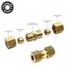 Ironwerks Designs 1/8" OD Compression Brass Hose Fitting, 10PK BCU.1-8.10